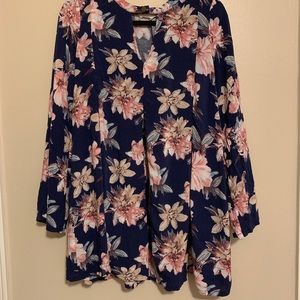 Blu pepper floral flowy tunic top